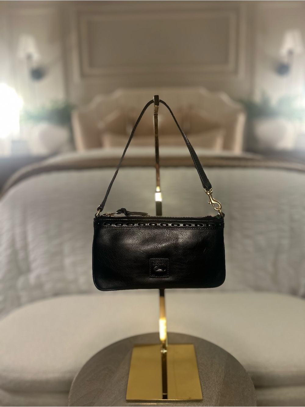 Dooney and Bourke Florentine Large Slim Wristlet Wallet in BLACK